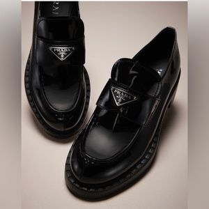 Prada Chocolate Brushed Loafers sz 41